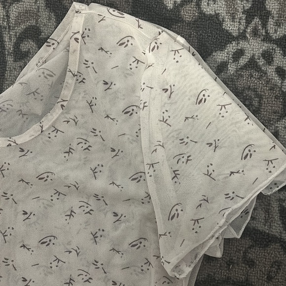 Sheer White Crop Top (S) - Picture 3 of 3